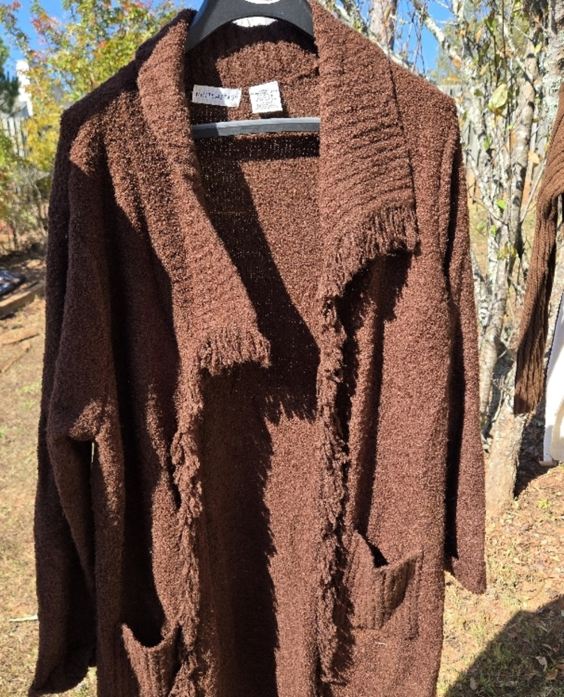 Woman's brown sweater